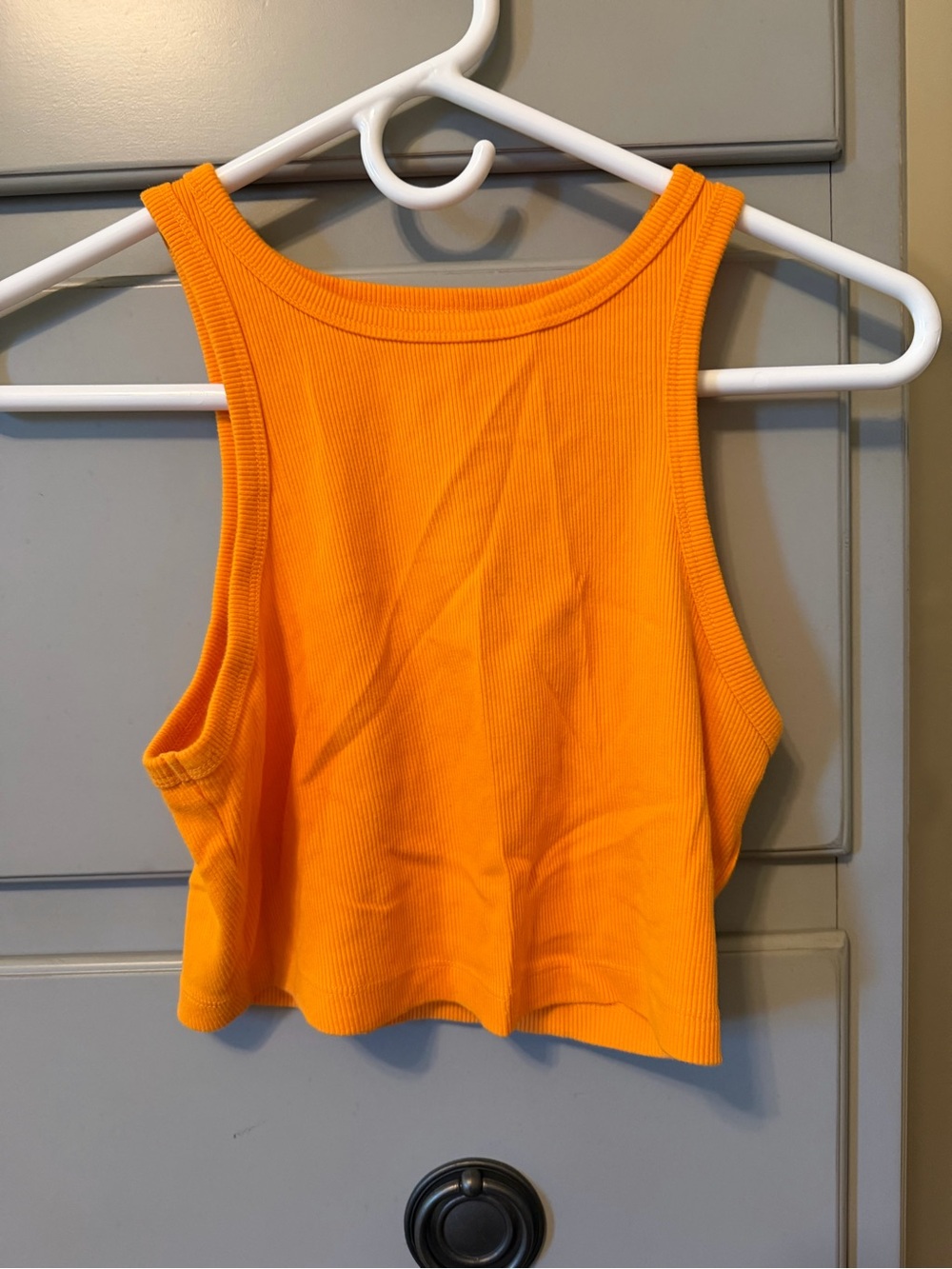 wild fable Orange Ribbed Cropped Tank - Racerback